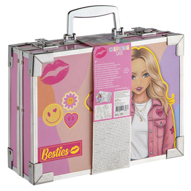 Besties kleurkoffer metaal 27x20.5x8.5cm incl. canvas