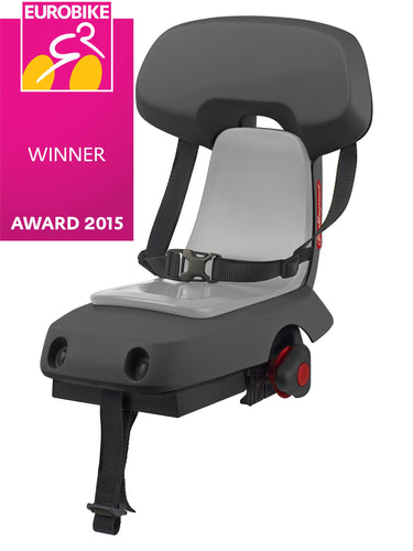 Polisport Guppy junior achterzitje. Kleur: grijs