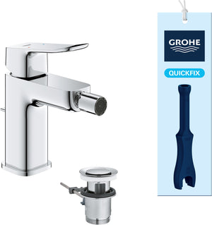 Grohe dice bidetkraan - aquacalibrator - inclusief pop-up waste - chroom