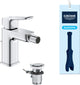 Grohe dice bidetkraan - aquacalibrator - inclusief pop-up waste - chroom