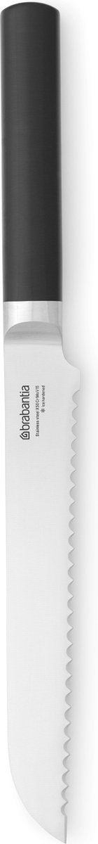 Brabantia profile broodmes - gekarteld - rvs zwart