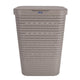Rotho country - wasmand met deksel - 55 l kunststof - cappuccino