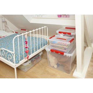 Sunware q-line box 26l transparant rood | 2 stuks