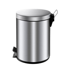 Eko v-part - pedaalemmer 5 liter - stainless steel - mat rvs - prullenbak