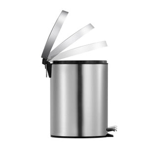 Eko v-part - pedaalemmer 5 liter - stainless steel - mat rvs - prullenbak