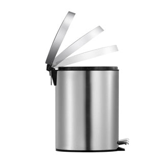 Load image into Gallery viewer, Eko v-part - pedaalemmer 5 liter - stainless steel - mat rvs - prullenbak
