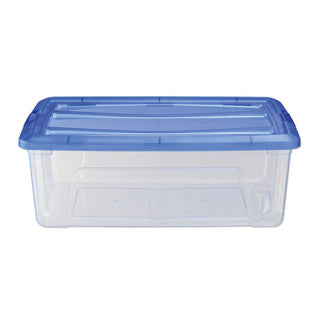 Load image into Gallery viewer, Iris topbox opbergbox 30l 57.5x39x20.5 cm blauw transparant
