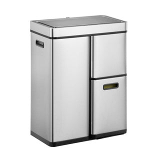 Load image into Gallery viewer, Eko - mirage plus sensor recycler 30+15+15 liter - stainless steel plastic - mat rvs - prullenbak
