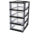 Iris organizer chest ladesysteem - 4 lades - 4 x7l - kunststof - zwart transparant