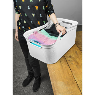 Load image into Gallery viewer, Rotho flexibele wasmand brisen 41 l wit
