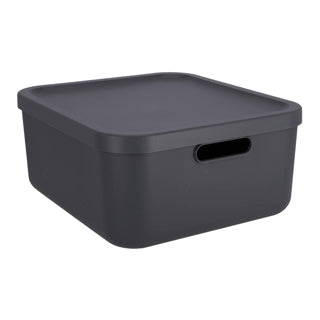 Rotho albula decoratie opbergbox 20l antraciet