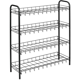 Tomado metaltex schoenenrek 4 rekken 64x23x80.5 cm zwart