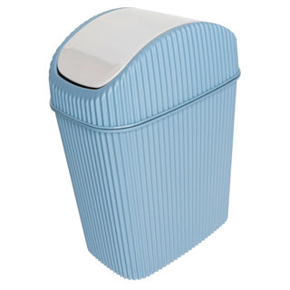 No brand tafelafvalbak alythia met zwaaideksel 2,5 liter blauw | 3 stuks