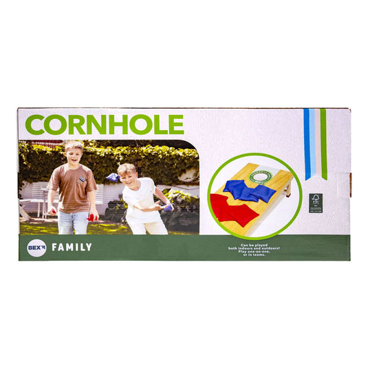 Bex sport bex cornhole family – amerikaans werpspel – bean bag spel – compacte cornhole set met 1 speelbord (60x30x7 cm) – inclusief 8 pittenzakken – vanaf 8 jaar