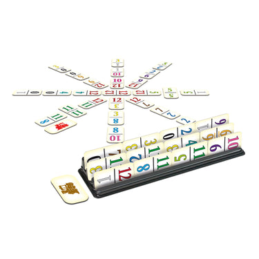 Tactic mexican train – bordspel – compacte editie – klassiek dominospel – vanaf 7 jaar – 2 of meer spelers