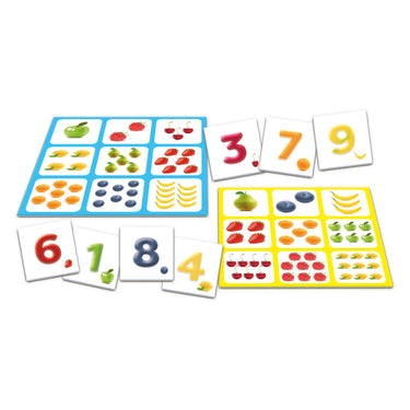 Tactic lotto fruit nummers – kaartspel – zoek vind – familiespel – 2-4 spelers – vanaf 3 jaar