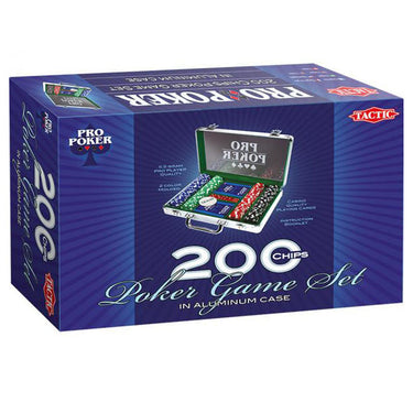 Tactic pro poker set – pokerset – luxe aluminium koffer – 200 chips van 11,5 gram – inclusief kaarten, dobbelstenen en dealer button – vanaf 14 jaar