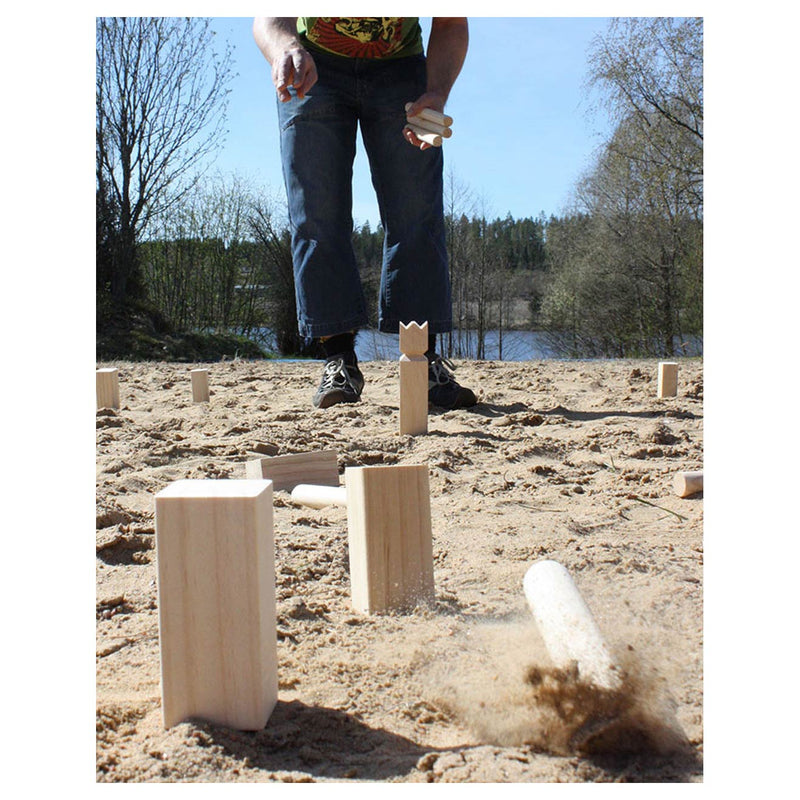 Load image into Gallery viewer, Tactic kubb – vang- en werpspel – origineel zweeds werpspel in handige draagbare doos – duurzaam grenenhout
