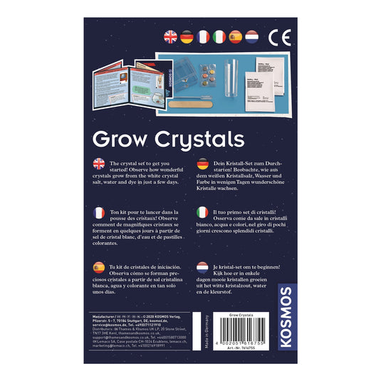 Kosmos grow crystals – experimenteerset – kweek je eigen kristallen – inclusief groeistation en kristalpoeder – kristallen kweken