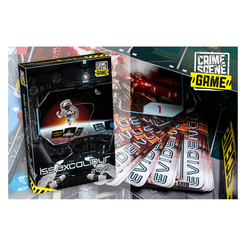 Load image into Gallery viewer, Tactic crime scene iss excalibur 2049 – bordspel – misdaadspel – futuristisch mysterie in de ruimte – diepgaand onderzoek en deductie – crime scene serie – game storm studio – 1 of meer spelers – vanaf 18 jaar
