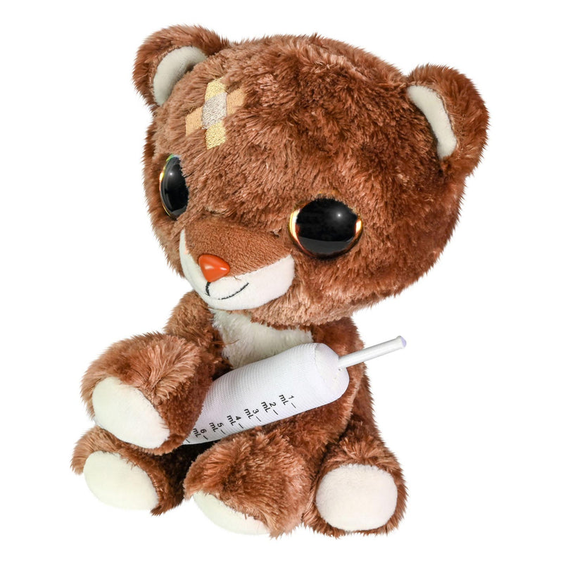 Load image into Gallery viewer, Lumo stars knuffel get well - bruine beer met spuit, 15cm

