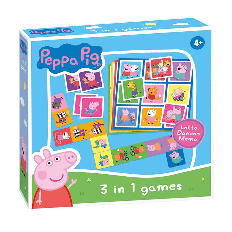 Load image into Gallery viewer, Selecta peppa pig 3n1 memo lotto domino
