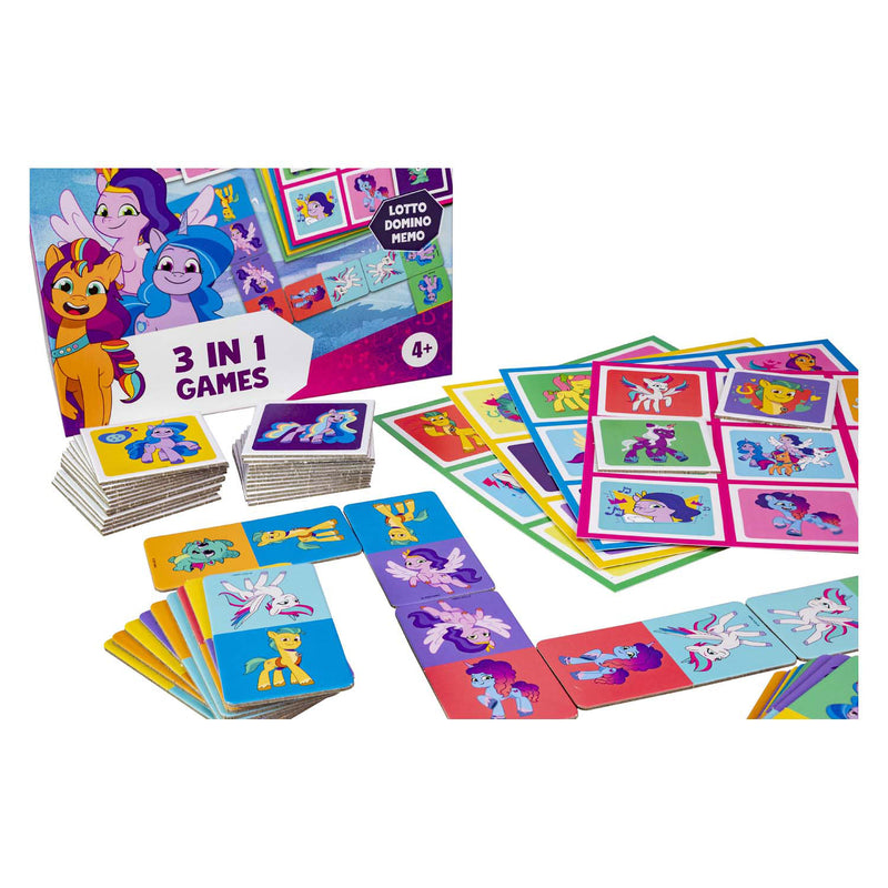 Load image into Gallery viewer, Selecta my little pony 3in1 memo lotto domino
