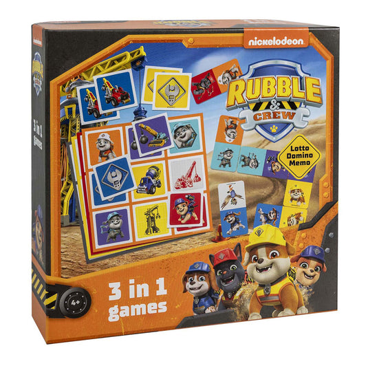 Selecta paw patrol rubble crew 3in1 memo lotto domino