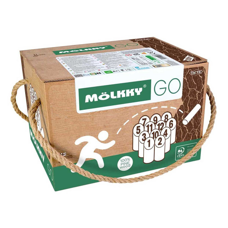 Load image into Gallery viewer, Selecta molkky go grenenhout werpspel met 12 kegels
