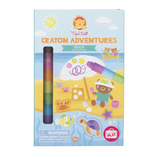 Tiger tribe waskrijt kleurset crayon adventures beach -