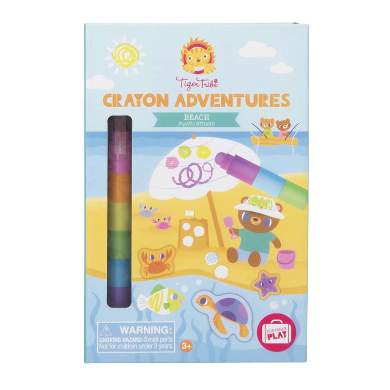 Load image into Gallery viewer, Tiger tribe waskrijt kleurset crayon adventures beach -
