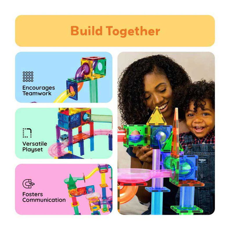 Load image into Gallery viewer, Selecta picassotiles marble run and race track - magnetische bouwtegels - 108dlg.
