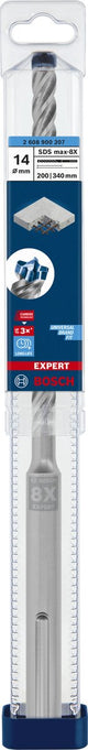 Bosch expert serie - sds max-8x betonboor - 14x200x340 mm - carbide technology - 4-snijdend