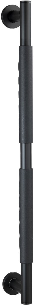Wenko wandgreep secura 65cm zwart rvs met anti-slip softtouch handvat - veiligheidsgreep - wandbeugel - badgreep - belastbaarheid max. 120 kg - tüv getest, gekeurd en gecertificeerd - zwart