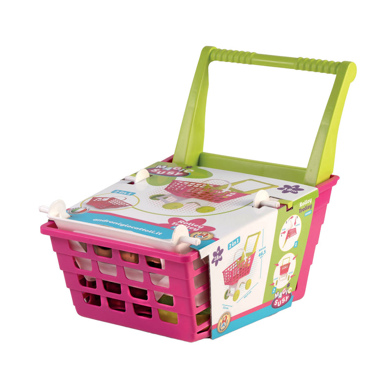 Load image into Gallery viewer, Androni giocattoli winkelwagen roze groen
