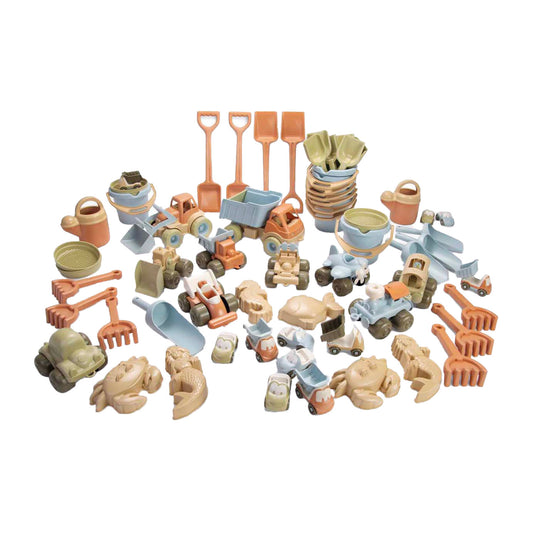 Dantoy zandspeelset met voertuigen, 62dlg.