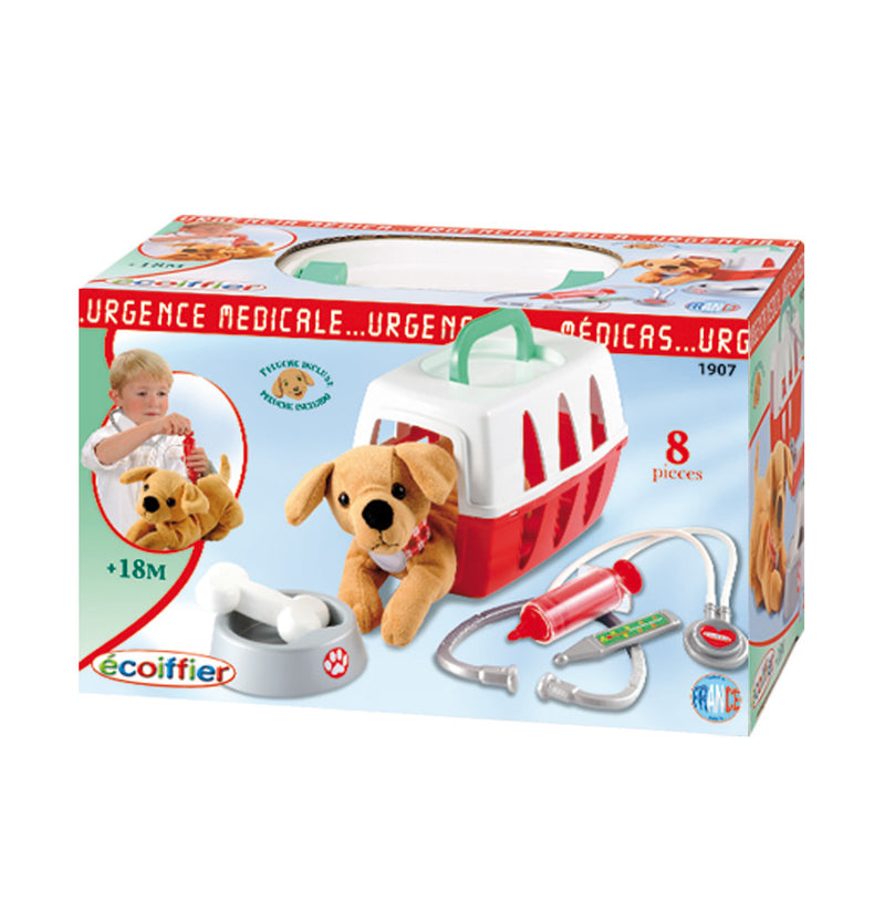 Load image into Gallery viewer, Ecoffier ecoiffier hondje met verzorgingsset - speelgoed met reismand - 1,5+ jaar
