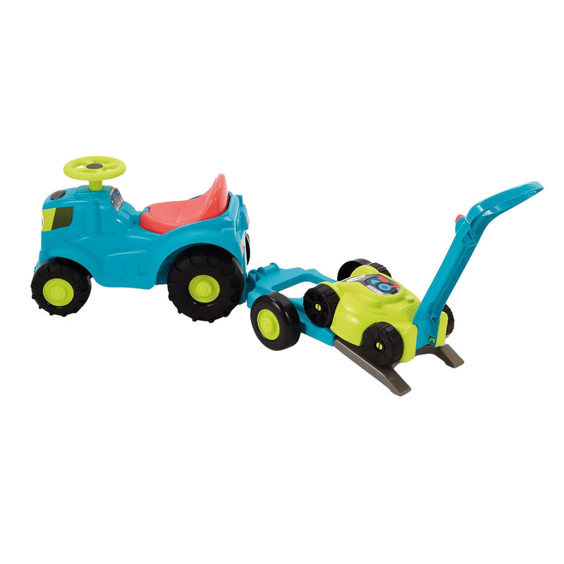 Load image into Gallery viewer, Ecoiffier tractor met aanhanger en grasmaaier
