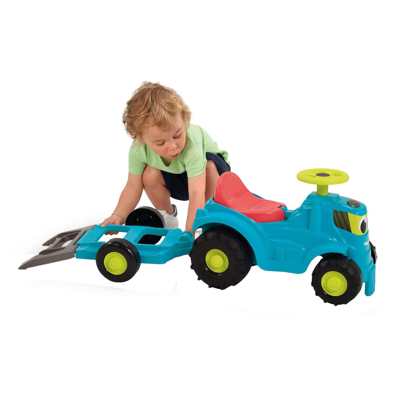 Load image into Gallery viewer, Ecoiffier tractor met aanhanger en grasmaaier
