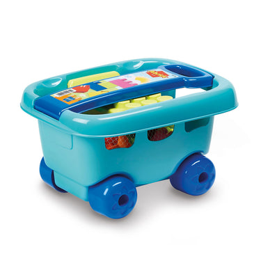 Abrick ecoiffier bouwblokken in opbergwagen - 30dlg.