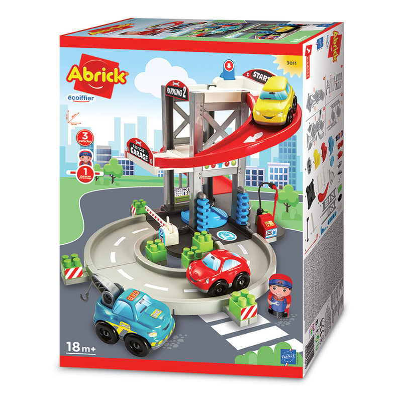 Load image into Gallery viewer, Abrick ecoiffier garage met transporter en auto's
