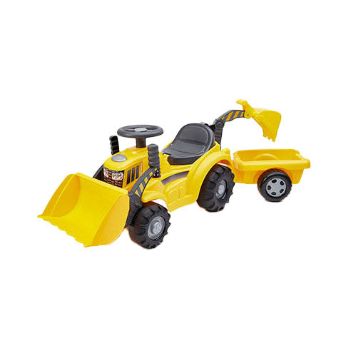 Load image into Gallery viewer, Ecoiffier looptractor met voorlader en wagen
