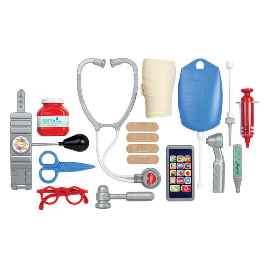 Ecoiffier luxe dokterskoffer, 17dlg.