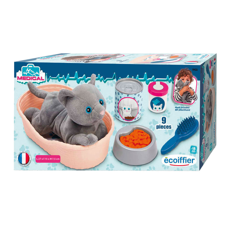 Load image into Gallery viewer, Écoiffier ecoiffier medical knuffel kat met kattenmand speelset - 9dlg.
