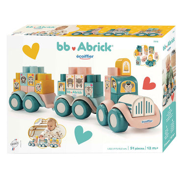 Abrick playset ecoiffier train a construre