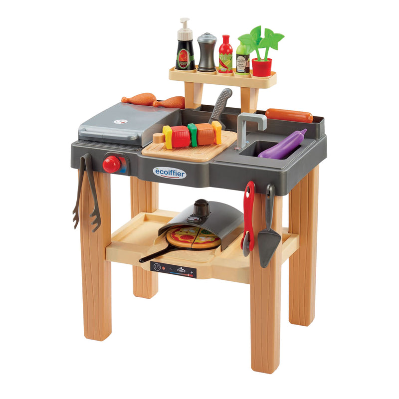 Load image into Gallery viewer, Ecoiffier zomer keuken met barbecue en pizzaoven, 27dlg.
