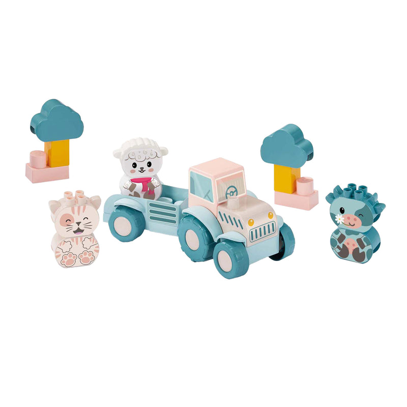Load image into Gallery viewer, Abrick ecoiffier bb baby mijn eerste tractor met grappige dieren - 25dlg.
