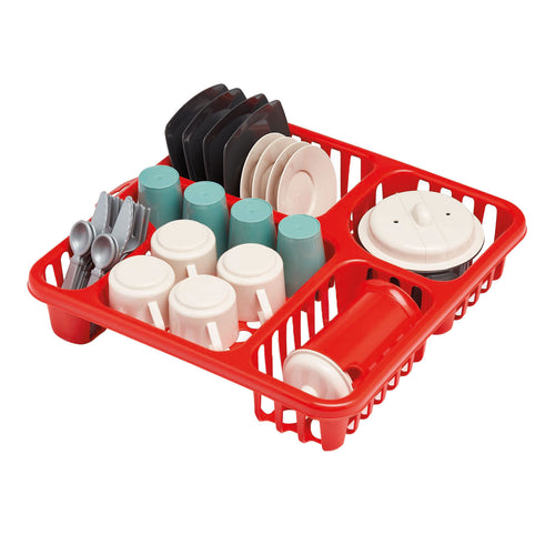 Ecoiffier kleurrijke afdruiprek met accessoires, 30cm