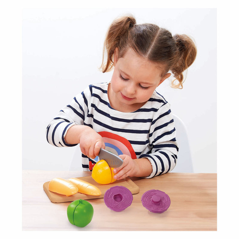 Load image into Gallery viewer, Ecoiffier 100% chef snijplank met groenten en snijmes, 10dlg.
