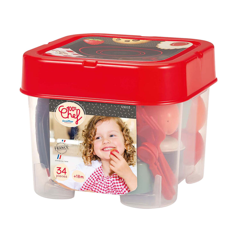 Load image into Gallery viewer, Écoiffier ecoiffier 100% chef eetset met speeleten - 34dlg.
